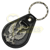 Leather Key Ring Silver Eagle