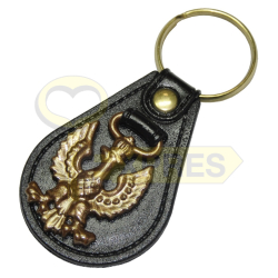 Leather Key Ring Bronze Eagle