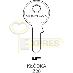 Klucz do kłódki Z20 GERDA brass line - Z20K