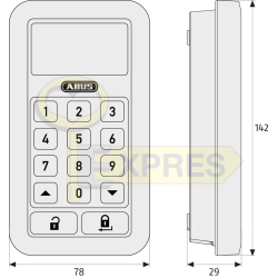 klawiatura do bezprzewodowego otwieracza drzwi ABUS HomeTec Pro - VIP-HomeTec Pro klawiatura
