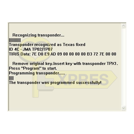 Software module 64 – Key copier for 4C Texas fixed keys