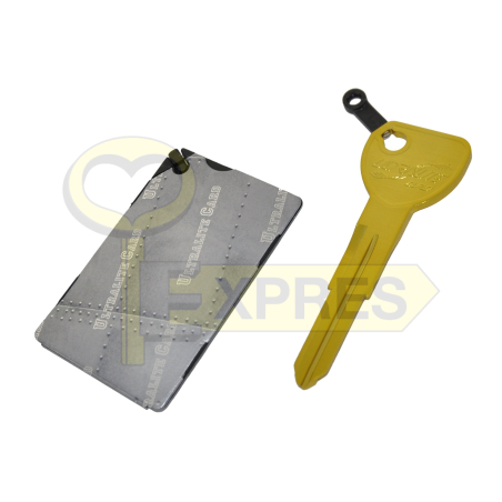 Aluminium key with card (HON58R)