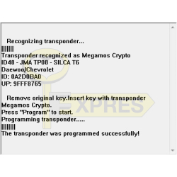 Moduł 187 – Key copier onto TS48 transponders for Daewoo, Chevrolet, KIA, Pontiac ID48 Megamos Crypto keys - VIP-TMPRO187