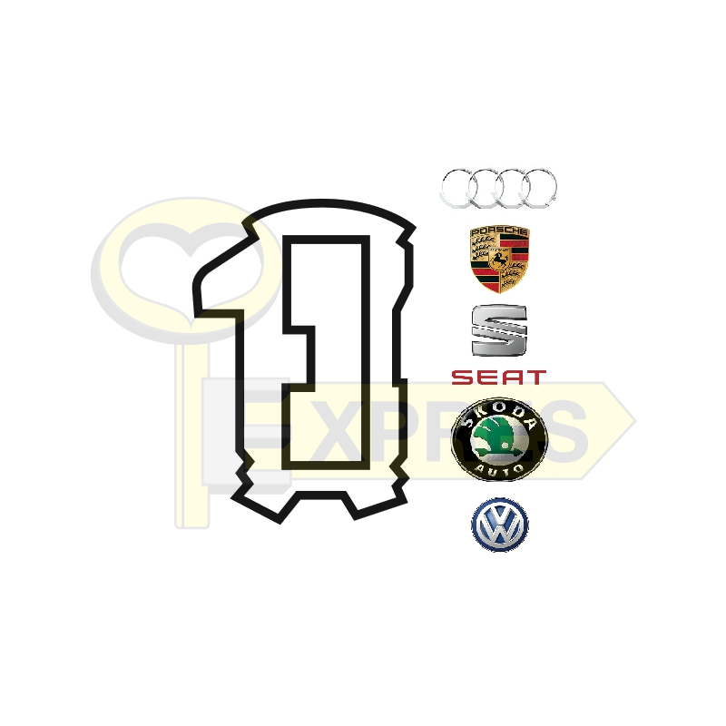 Tumbler Audi, Porsche, Seat, Skoda, Volkswagen HU66 "3" ALL (25 pcs.)