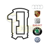 Tumbler Audi, Porsche, Seat, Skoda, Volkswagen HU66 "3" ALL (25 pcs.)