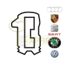 Tumbler Audi, Porsche, Seat, Skoda, Volkswagen HU66 "13" ALL (25 pcs.)