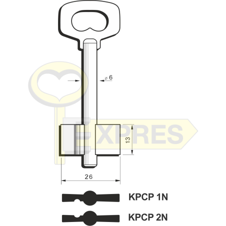 Klucz wielozastawkowy KPCP2 Krótki - KPCP2SN
