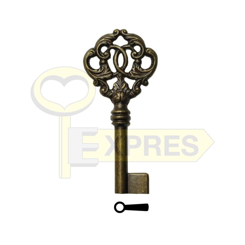 Decorative key 3F1630 - antique bronze