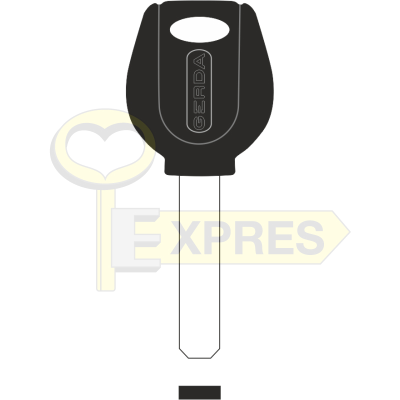 Key for bicycle locks GERDA V no. 1 - Contra / Flex / Fold