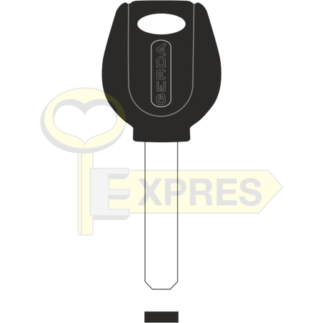Key for bicycle locks GERDA V no. 1 - Contra / Flex / Fold
