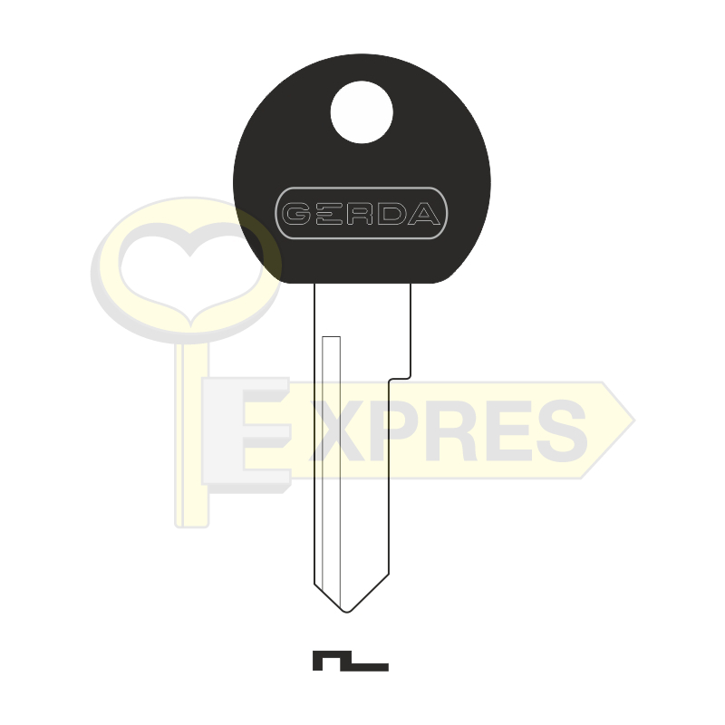 Key for bicycle locks GERDA S no. 3 - Flex / Ultra