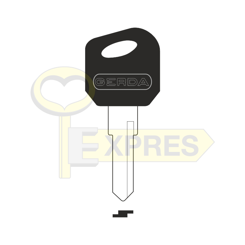 Key for bicycle locks GERDA K no. 4 - Flex