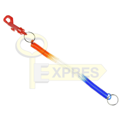 Set of 12 carabiners with a colored spiral