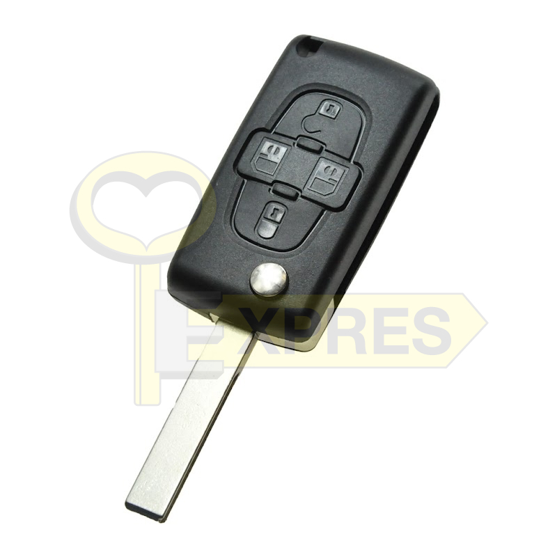Key with Remote Peugeot/Citroen 4B/VA2 ASK