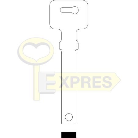 Key OLA - Thickness 2.90mm - brass / double base