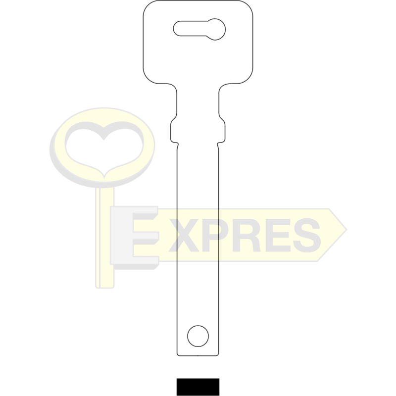 Key OLA - Thickness 3.20mm - brass / double base