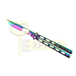 Nóż motylkowy NITOWANY - MOTYLEK - RAINBOW - MXP-N420
