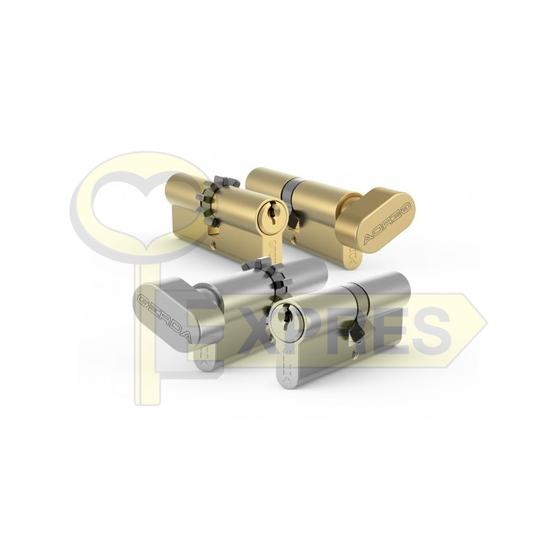 Set of cylinders Gerda WKE1 30/45 + G30/45 brass