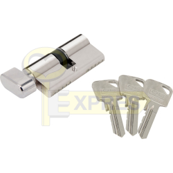 Cylinder with knob LOB ARES 40/45G nickel