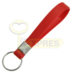 Silicone keychain - red