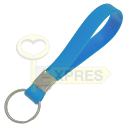 Silicone keychain - light blue