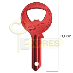 Key Shaped Bottle Opener - Red