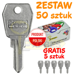 Zestaw 55 kluczy stalowych...