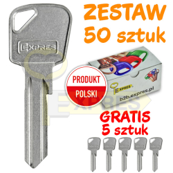 Zestaw 55 kluczy stalowych...
