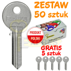 Zestaw 55 kluczy stalowych...
