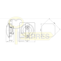ZAMEK RONIS 23500 DO SZAF METALOWYCH DWUPUNKTOWY