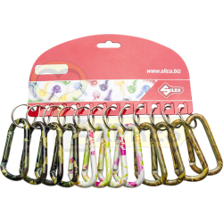Set of 12 carabiners 75x40mm