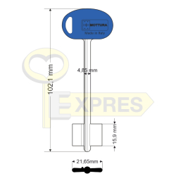 Mottura key 5MT27BP Original